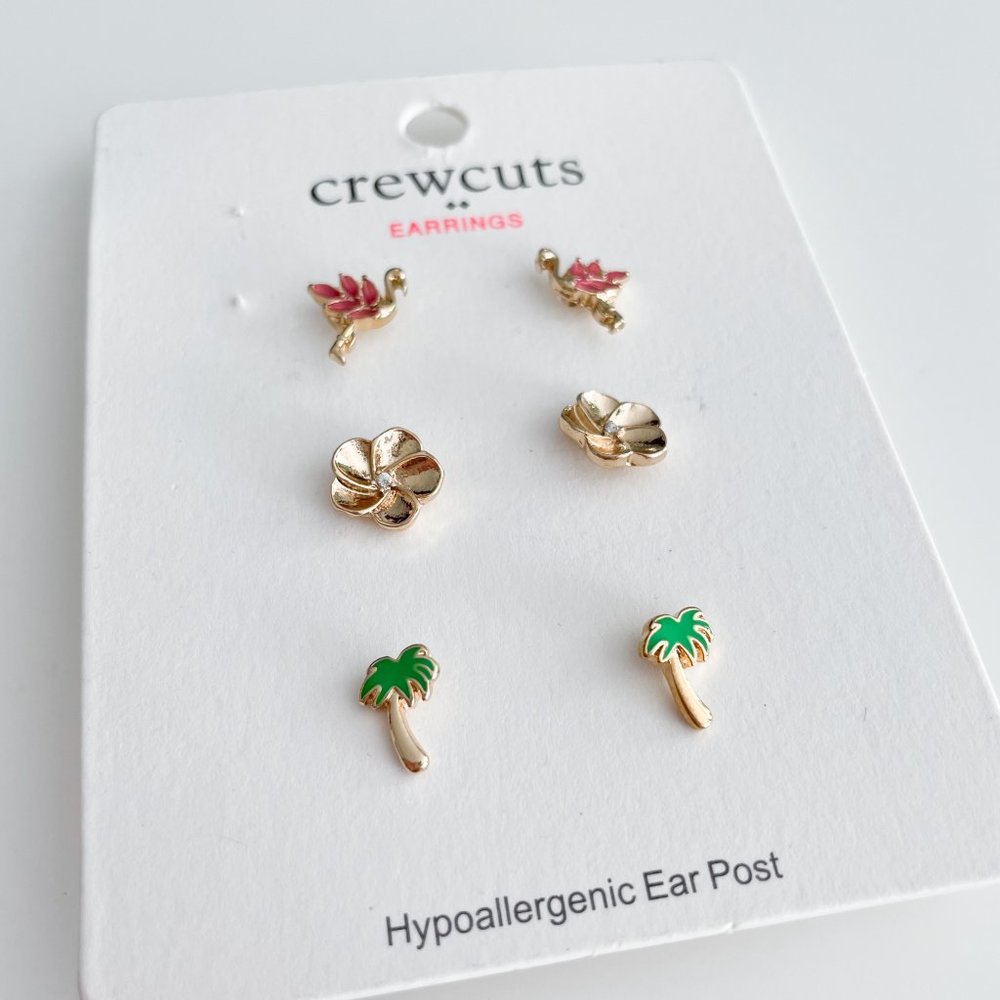 J. Crew Factory Girls' Flamingo Earrings Pack - Picture 2 of 2